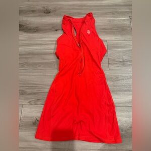 Allure The Brand Zip Up Romper - Backless - Red - S